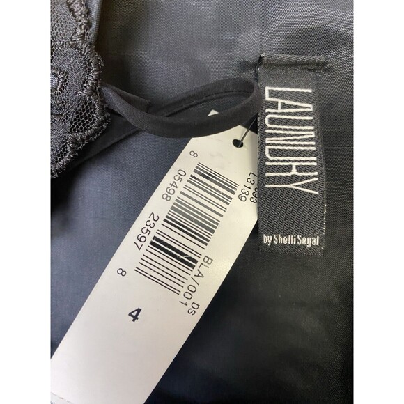 Laundry By Shelli Segal Black‎ Cocktail Dress With Ribbon. Size 4. New. - Picture 6 of 14